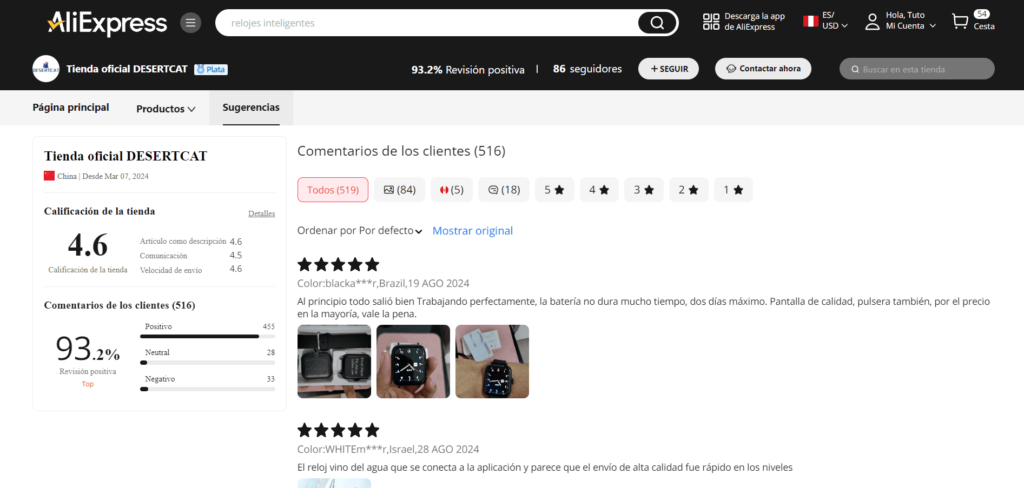 Tienda en Aliexpress